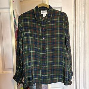 Vintage Pendleton Button Down Silk Shirt